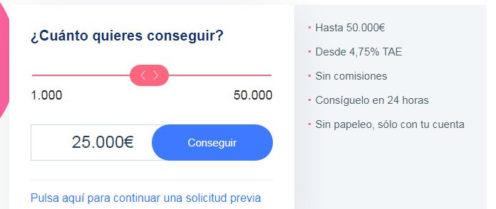 Solicitud de préstamos online en Fintonic